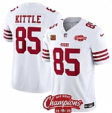 Men & Women & Youth San Francisco 49ers #85 George Kittle White 2023 F.U.S.E. With 4-star C Ptach And NFC West Champions Patch Jersey,baseball caps,new era cap wholesale,wholesale hats